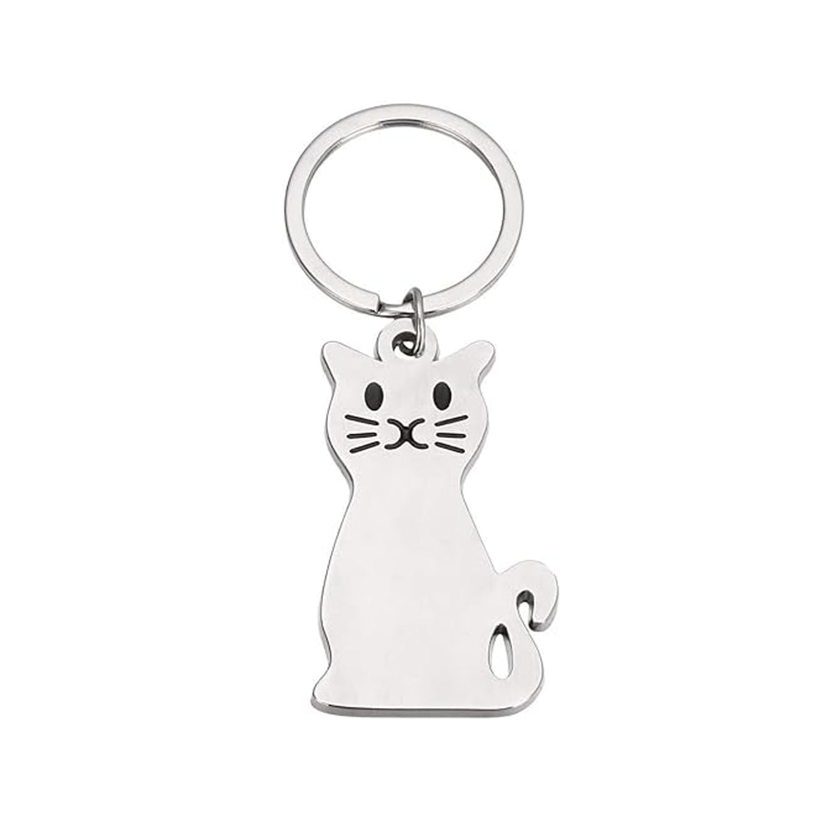 Cat Metal Keychain