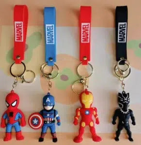 Superheroes Silicon Keychain